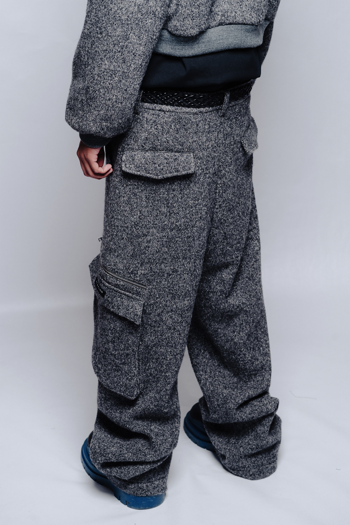 PANTALON CARGO BOILED WOOL