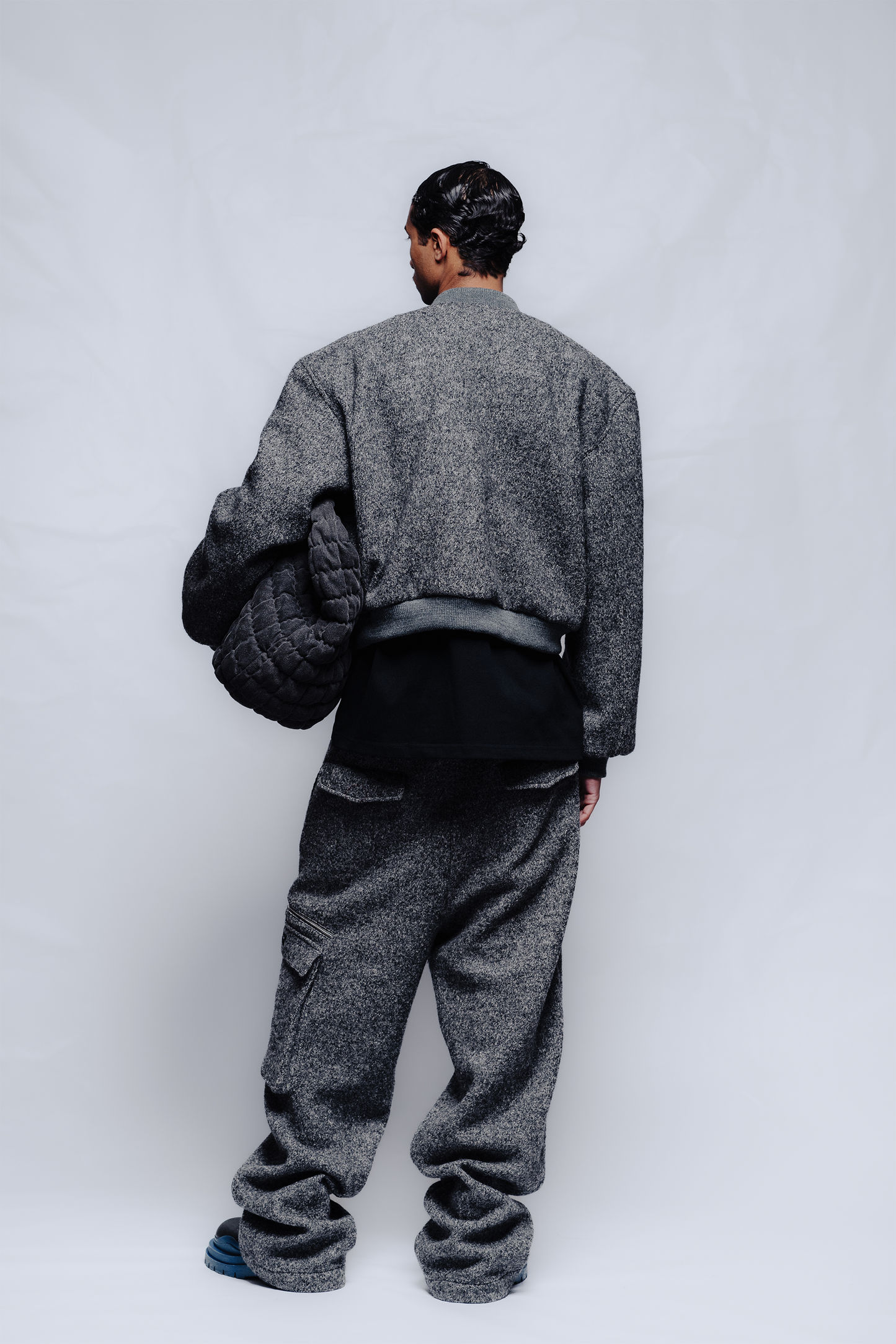 BLOUSON BOMBER BOILED WOOL