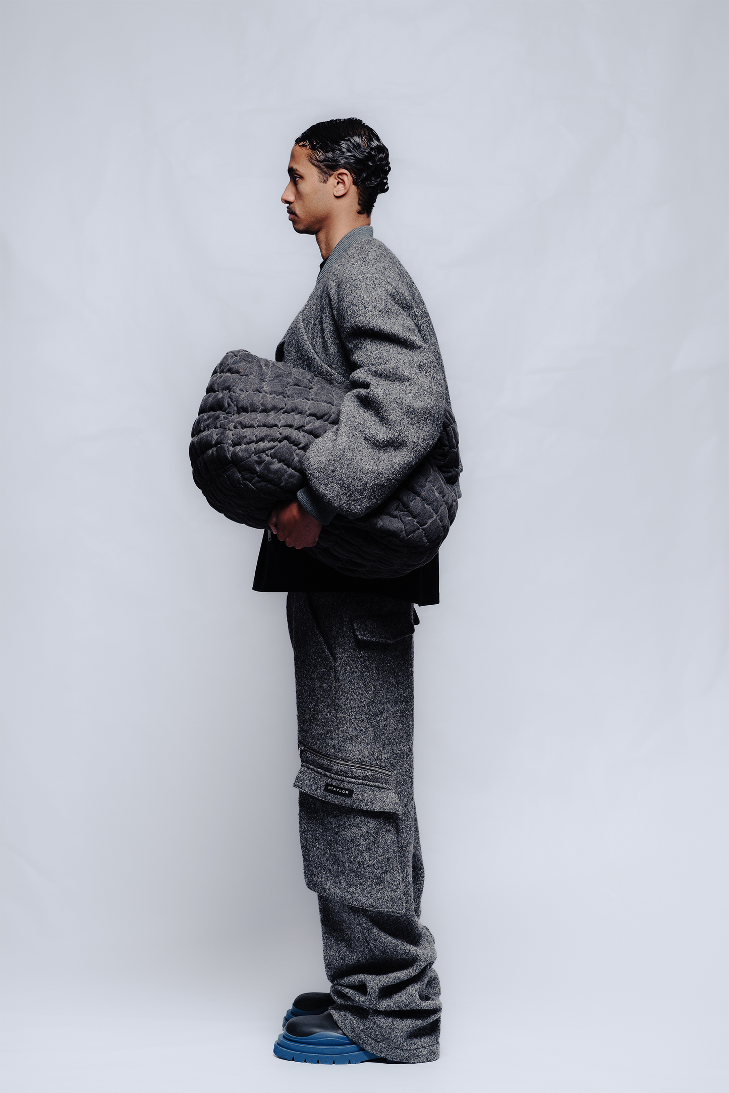 BLOUSON BOMBER BOILED WOOL